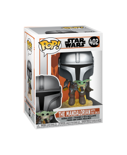 FUNKO POP! Vinila figūriņa: Star Wars: The Mandalorian ar lidojošu mugursomu