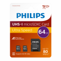 Philips MicroSDXC 2-Pack 64GB Class 10 UHS-I U1 incl. Adapter Philips MicroSDXC 2-Pack 64GB Class 10 UHS-I U1 incl. Adapter