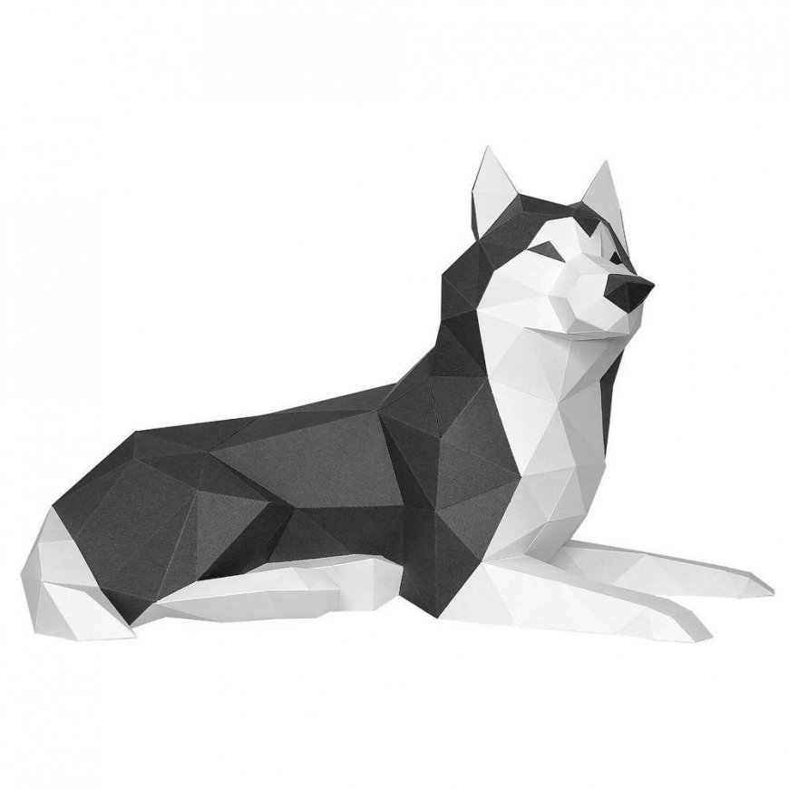Beldizart WIZARDI 3D Paper Craft Models Husky PP-2HAS-3GWB – 2