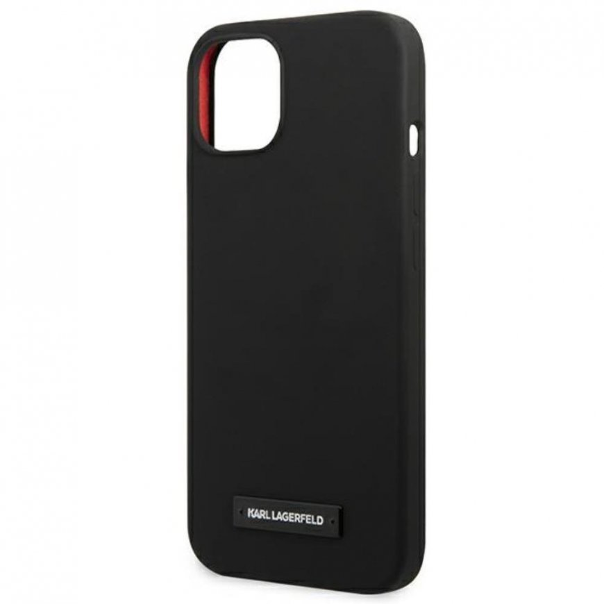 Case Karl Lagerfeld KLHCP13SSLMP1K iPhone 13 mini 5.4 inch hardcase black/black silicone plate – 3