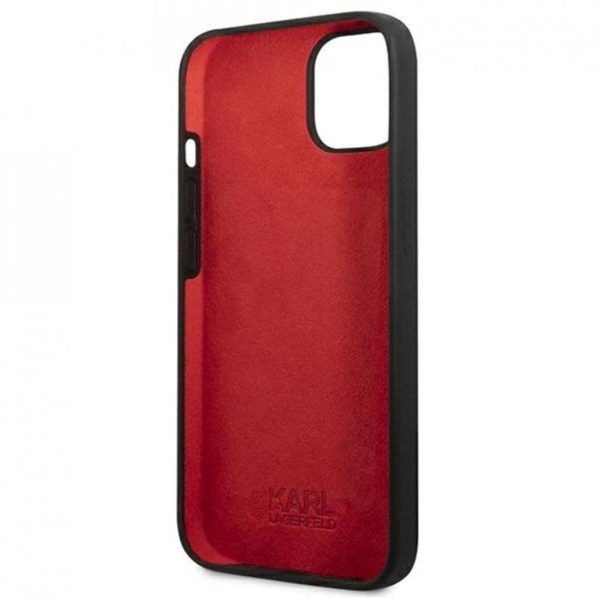 Dėklas Karl Lagerfeld KLHCP13SSLMP1K iPhone 13 mini 5,4 colių hardcase juoda/juoda silikoninė plokštelė – 4