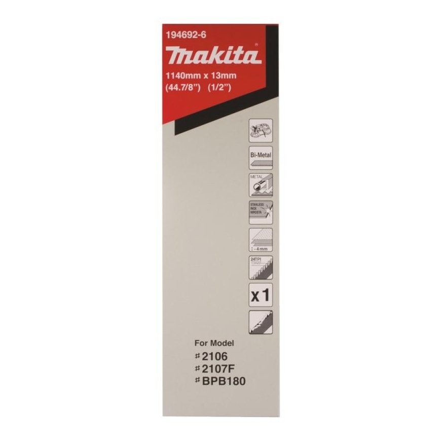 Makita 194692-6 Pjovimo juosta 13x0,5x1140mm 24T 1Vnt. 4mmMetalui, RST HCS – 3