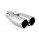 The exhaust muffler tip is made of stainless steel amio mt 004 chrome
