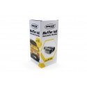 The exhaust muffler tip is made of stainless steel amio mt 004 chrome
