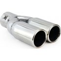 The exhaust muffler tip is made of stainless steel amio mt 004 chrome