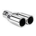 The exhaust muffler tip is made of stainless steel amio mt 004 chrome