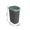 Garbage bag Rotho Twist 25L black dark green Garbage bag Rotho Twist 25L black dark green