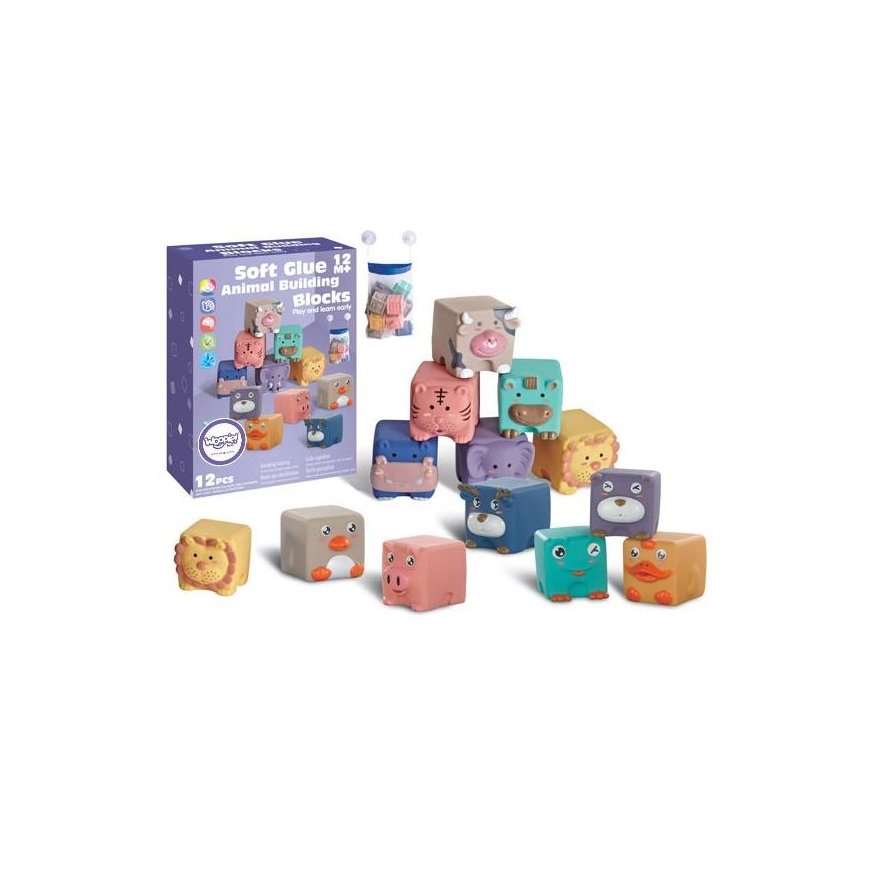 Puzzle Woopie Soft sensory - educational blocks with figures