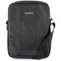 Guess planšetinio kompiuterio dėklas Guess GUTB10TBK 10 "juodas / juodas Saffiano universalus krepšys Guess planšetinio kompiuterio dėklas Guess GUTB10TBK 10 "juodas / juodas Saffiano universalus krepšys