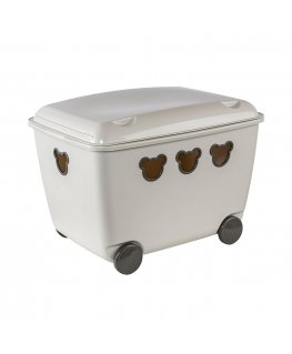 Container for toys 55L BranQ Teddy white