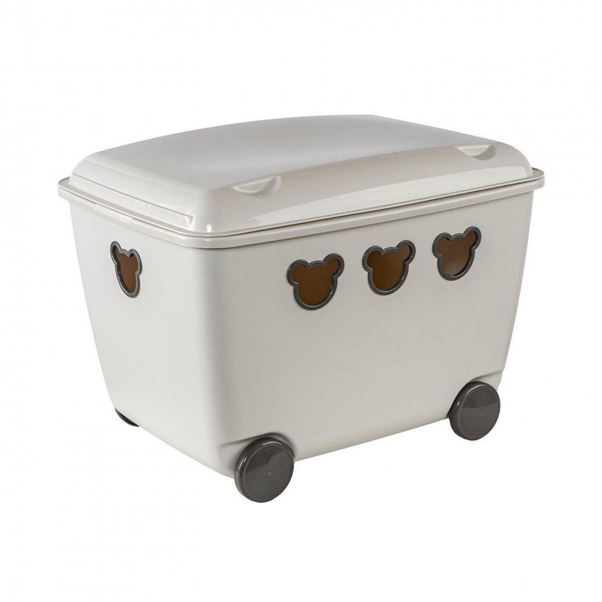 Container for toys 55L BranQ Teddy white