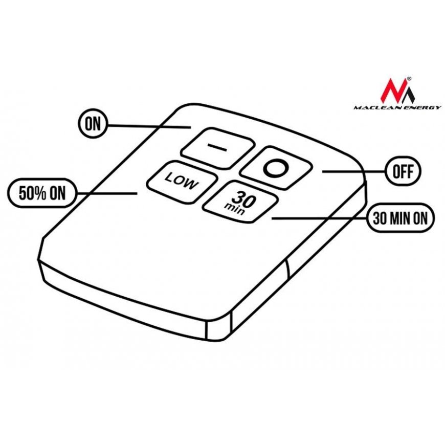 Ceiling light MACLEAN MCE165 Maclean MCE165 Remote Control 6 LED light With 3xAAA battery pilot – 4