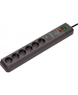 Brennenstuhl Secure-Tec power strip, 6 outlets, 3 m black (1441060000)