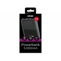 Grixx Powerbank 5000mAh Micro USB & USB-C Black Grixx Powerbank 5000mAh Micro USB & USB-C Black