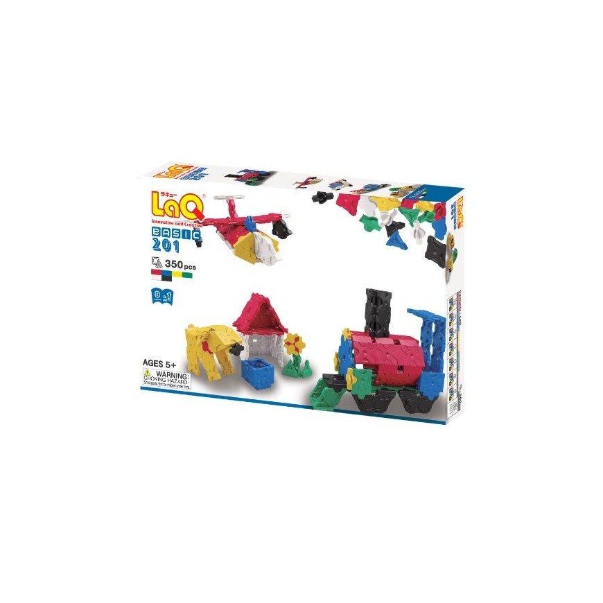 Japanese educational constructor LaQ "Basic 201" (350 parts, 9 diagrams, 6 colors) – 5