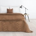 Eurofirany DESIGN 91 LUIZ / 3 Velvet bedspread, quilted by hot pressing with a geometric pattern, 170X210 cm, color: brick Eurofirany DESIGN 91 LUIZ / 3 Velvet bedspread, quilted by hot pressing with a geometric pattern, 170X210 cm, color: brick