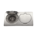 Orno Hermetic double electrical outlet, IP55 stainless steel Orno Hermetic double electrical outlet, IP55 stainless steel