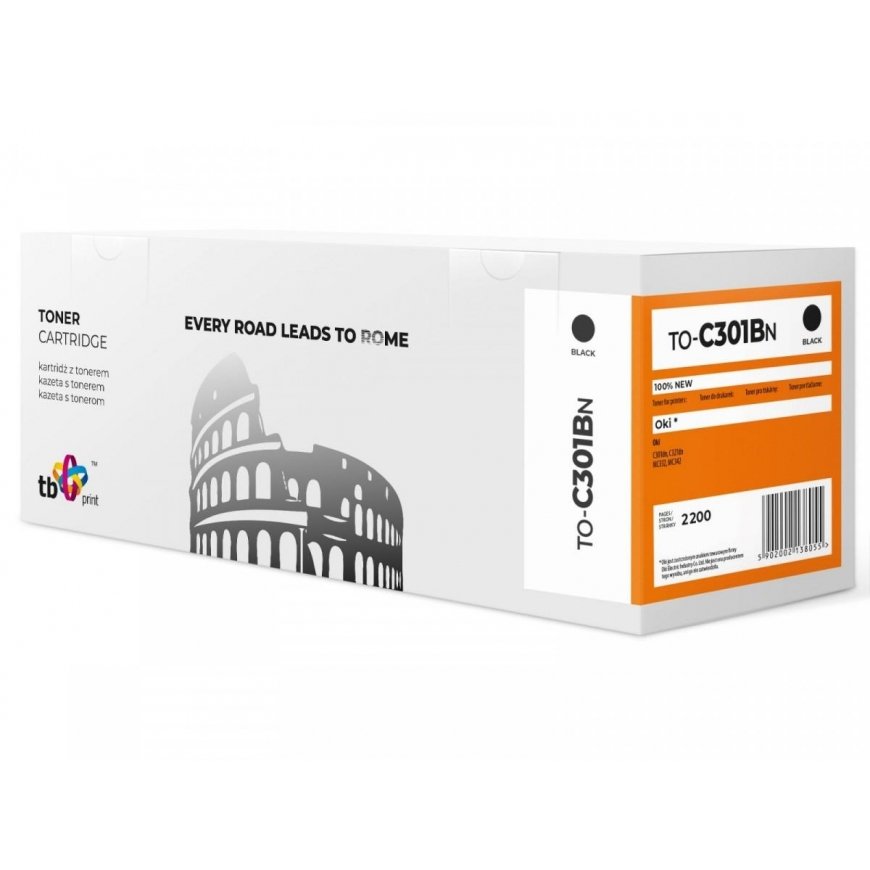 Tb Print Toneris oki c301 to-c301bn bk 100% naujas – 2