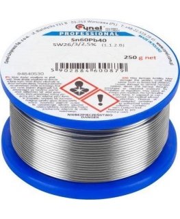 Lydmetalis su fliusu 2.5mm 250g Sn60Pb40 CYNEL