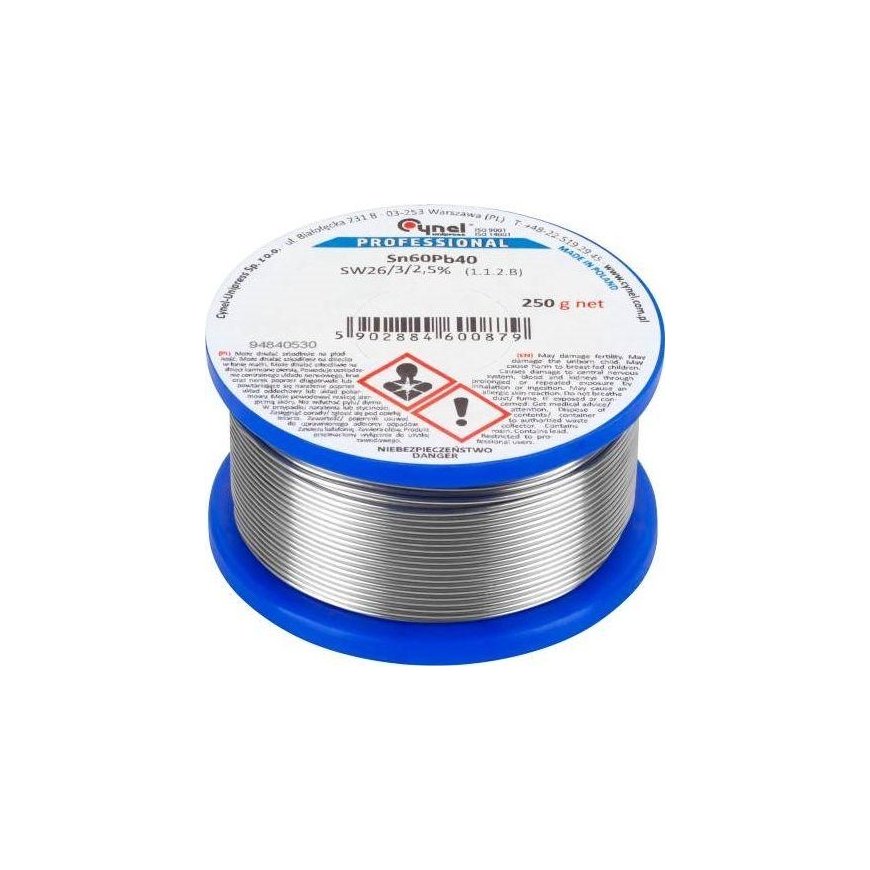 Lydmetalis su fliusu 2.5mm 250g Sn60Pb40 CYNEL