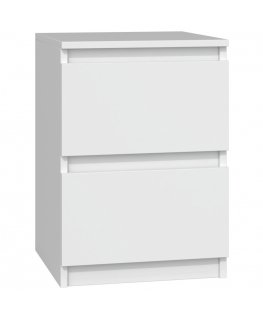 Topeshop M2 BIEL ночной/прикроватный столик Прикроватная тумбочка 2 ящик(и) Белый