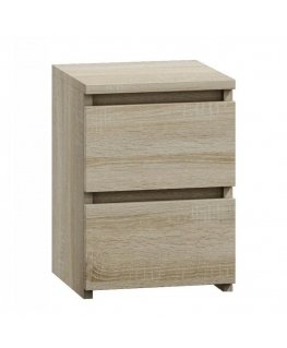 Topeshop M2 SONOMA nightstand/bedside table 2 drawer(s) Oak