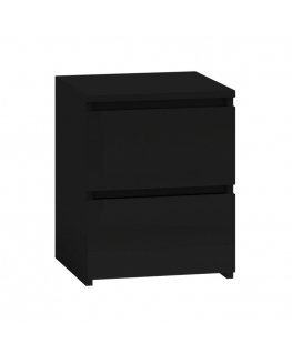 Topeshop M2 CZERŃ nightstand/bedside table 2 drawer(s) Black