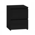 Topeshop M2 CZERŃ nightstand/bedside table 2 drawer(s) Black Topeshop M2 CZERŃ nightstand/bedside table 2 drawer(s) Black