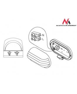 MACLEAN MCE33 Maclean MCE33 outdoor wall light with PIR and Twilight sensor