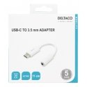 Deltaco USBC-1145 дата-кабель мобильных телефонов Белый 0,11 m 3,5 мм Deltaco USBC-1145 дата-кабель мобильных телефонов Белый 0,11 m 3,5 мм