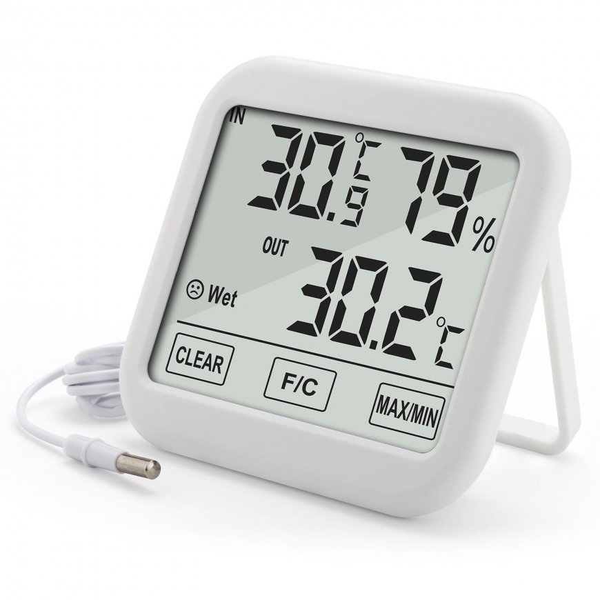 Weather Station Thermometer Hygrometer Indoor Outdoor Temperature Humidity – 6