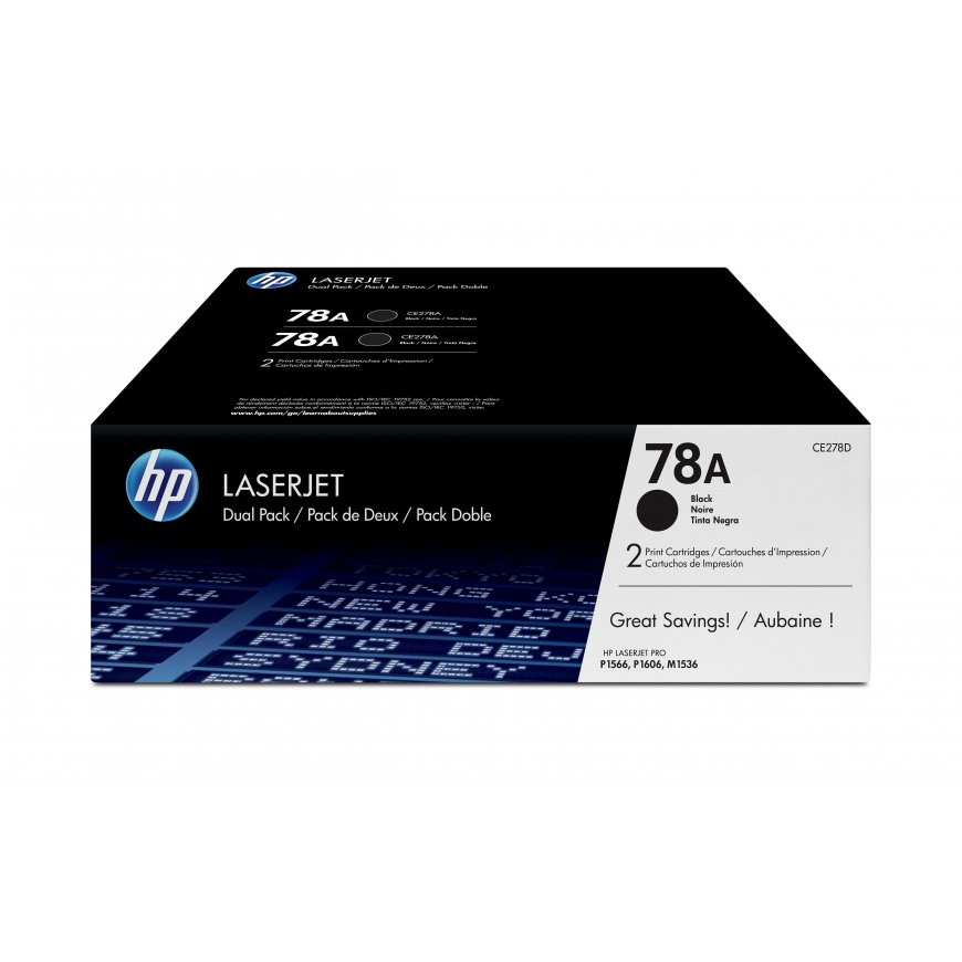 HP Toneris Juodas 78A for LaserJet P1566,P1606dn,M1536, doublepack (2x2.100 pages) – 4