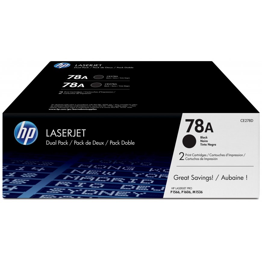 HP Toner Black 78A for LaserJet P1566,P1606dn,M1536, doublepack (2x2.100 pages) – 9