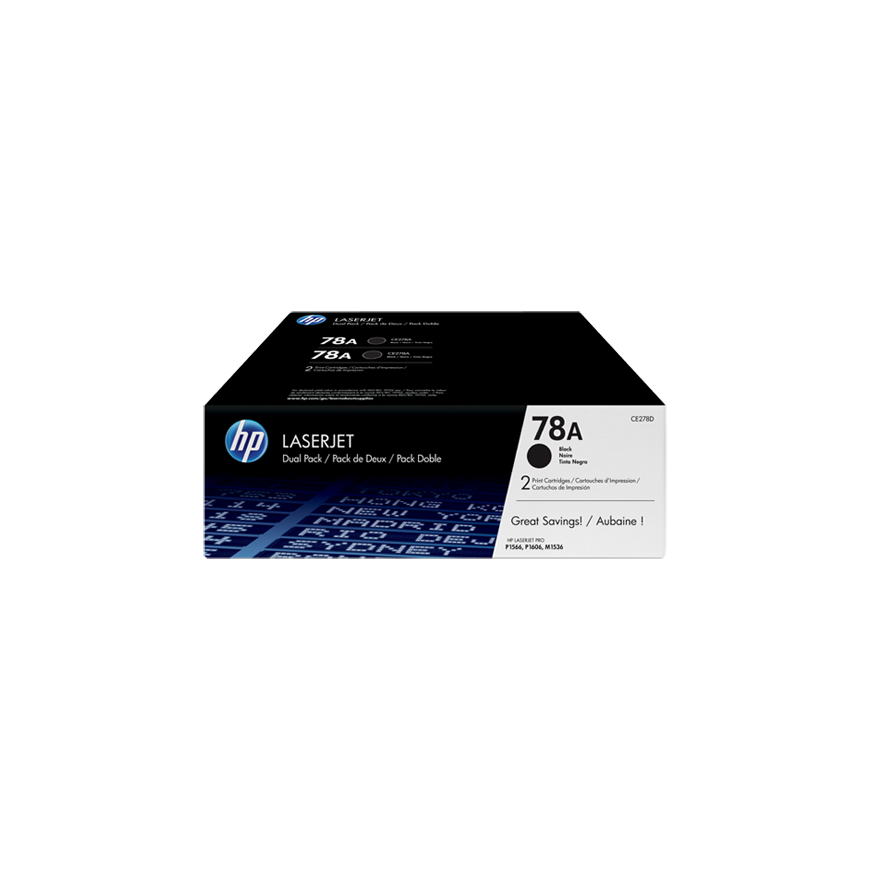 HP Toner Black 78A for LaserJet P1566,P1606dn,M1536, doublepack (2x2.100 pages) – 13
