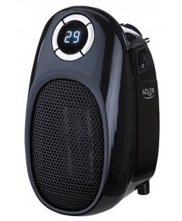 Adler Thermofan - Easy Heater AD 7726 Ceramic, 400 W, Number of power levels 2, Suitable for rooms up to 32 m², Black