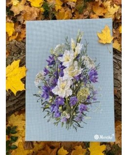 Merejka Cross stitch "White sword lily" 39x27 SK223