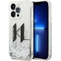 Karl Lagerfeld Karl Lagerfeld KLHCP14LLBKLCS iPhone 14 Pro 6.1" Silver/Silver Hardcase Liquid Glitter Big KL Karl Lagerfeld Karl Lagerfeld KLHCP14LLBKLCS iPhone 14 Pro 6.1" Silver/Silver Hardcase Liquid Glitter Big KL