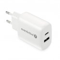 everActive SC-370Q wall charger with USB QC3.0 socket and USB-C PD PPS 25W