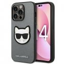 Dėklas Karl Lagerfeld KLHCP14LSAPCHG „iPhone 14 Pro 6,1“ hardcase Sidabrinė/sidabro Saffiano „Choupette“ galvutės pataisa Dėklas Karl Lagerfeld KLHCP14LSAPCHG „iPhone 14 Pro 6,1“ hardcase Sidabrinė/sidabro Saffiano „Choupette“ galvutės pataisa