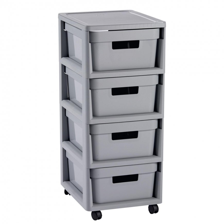 Curver Infinity 4 x 10l avec 4 tiroirs de Coffre des tiroirs de Storage Chariot – 2