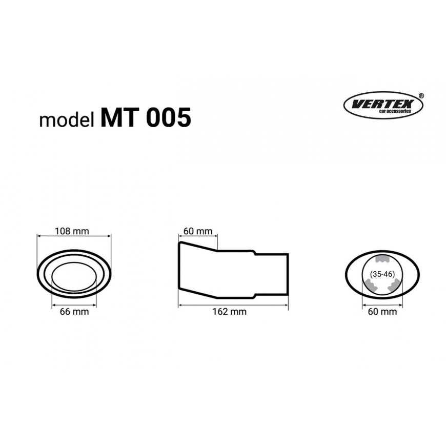 Stainless steel muffler tip amio mt 005 chrome – 3
