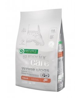 Natures Protection Superior Care White dogs begrūdis su lašiša Adult Small ir Mini Breeds 1.5kg, suaugusių mažų ir labai mažų ve