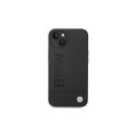 Dėklas BMW BMHMP14MSLBLBK iPhone 14 Plus 6,7 colio juodas / juodas kietas silikono parašo logotipas Magsafe