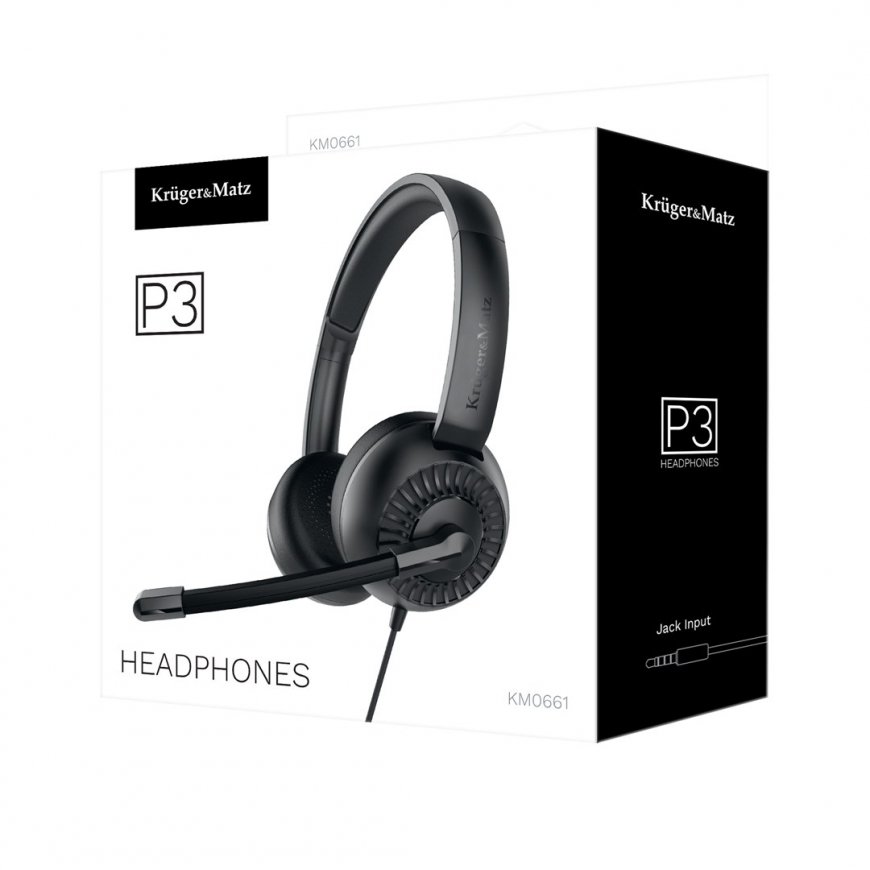 Kruger&Matz kõrvaklapid/peakomplekt Juhtmega peapaela pesa 3,5mm – 2