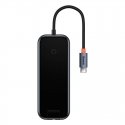 Hub 6in1 Baseus AcmeJoy series USB-C to 2xUSB 3.0 + USB 2.0 + USB-C PD + HDMI + RJ45 (dark gray)