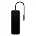 Hub 6in1 Baseus AcmeJoy series USB-C to 2xUSB 3.0 + USB 2.0 + USB-C PD + HDMI + RJ45 (dark gray)