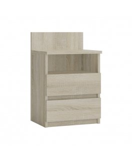 Topeshop M1 SONOMA MAT yöpöytä & sängynvierustapöytä 2 laatikko(a) Tammi
