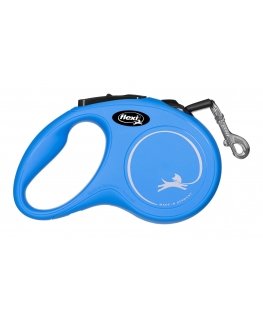 Flexi New Classic, S, 5 m, blue ribbon reel