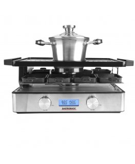Gastroback Design Raclette-Fondue Advanced Plus 9 henkilö(t) 2200 W Musta, Ruostumaton teräs