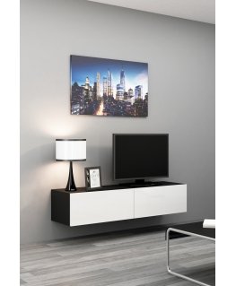 Cama TV stand VIGO 140 30/140/40 black/white gloss